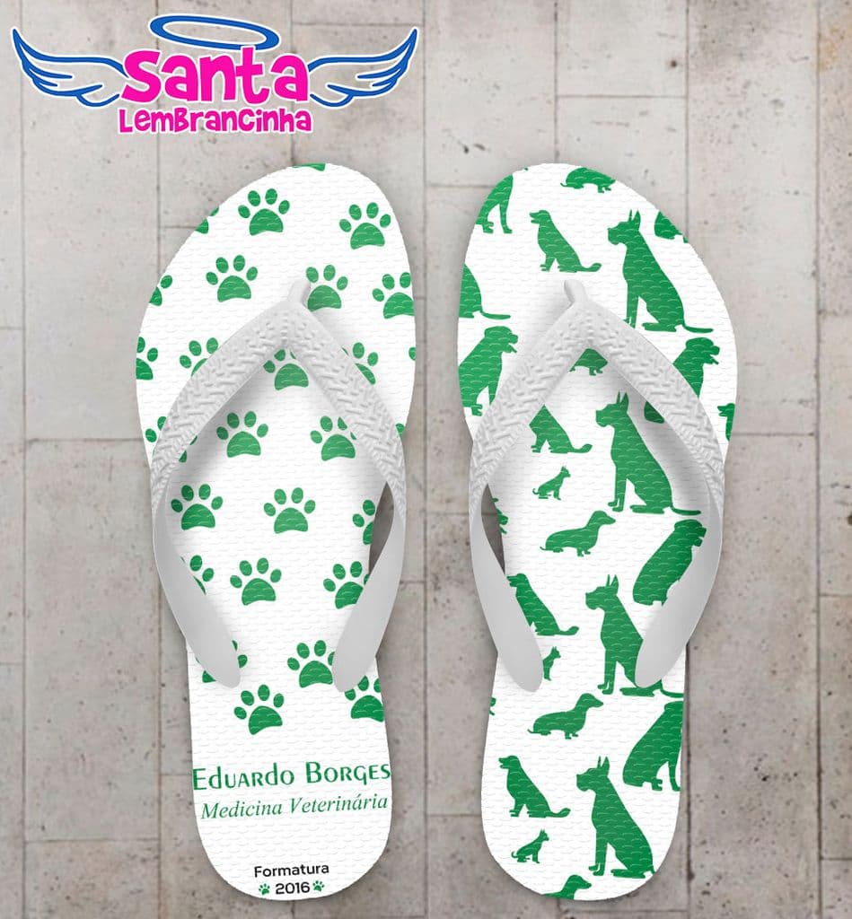 Chinelo Personalizado Medicina Veterinária - COD 1945