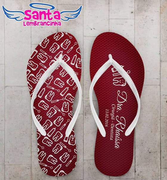 Chinelo Formatura Odontologia Dentista Personalizado - COD 1878