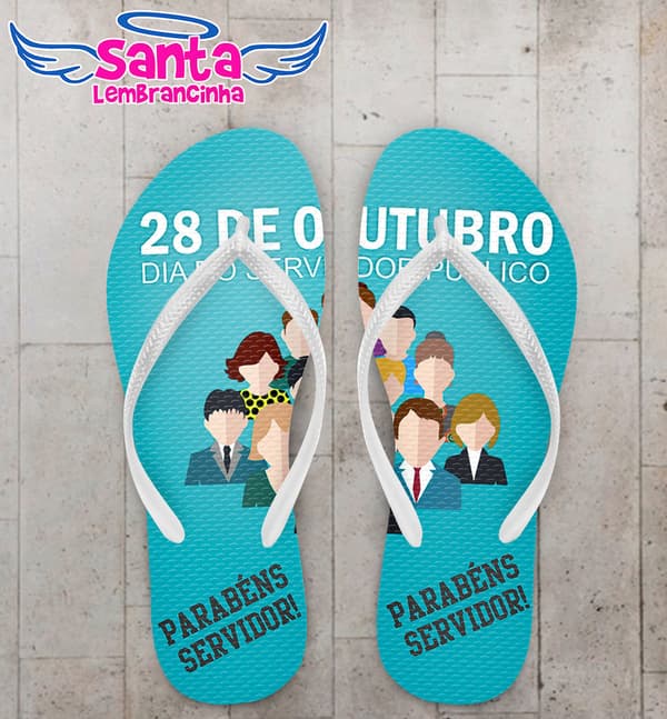 Chinelo Dia do Funcionário Público Personalizado, Professor - COD 2943
