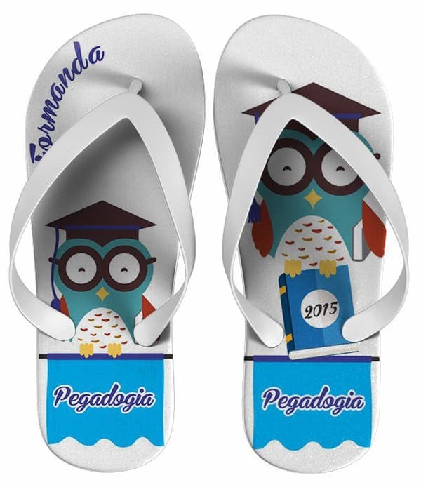 Chinelo Formatura Pedagogia Personalizado - COD 1102