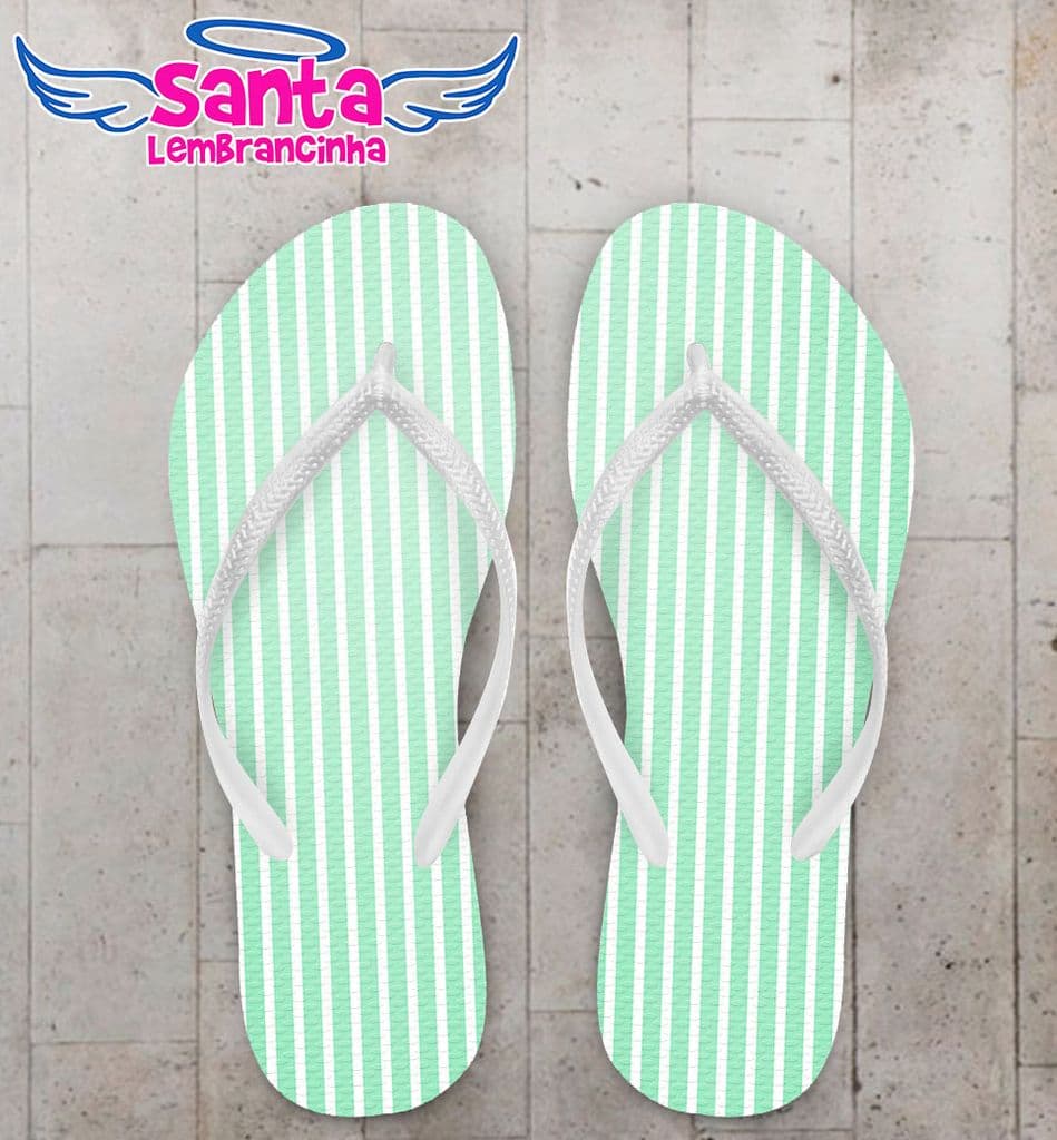 Chinelo Feminino Listrado Personalizado - COD 2777