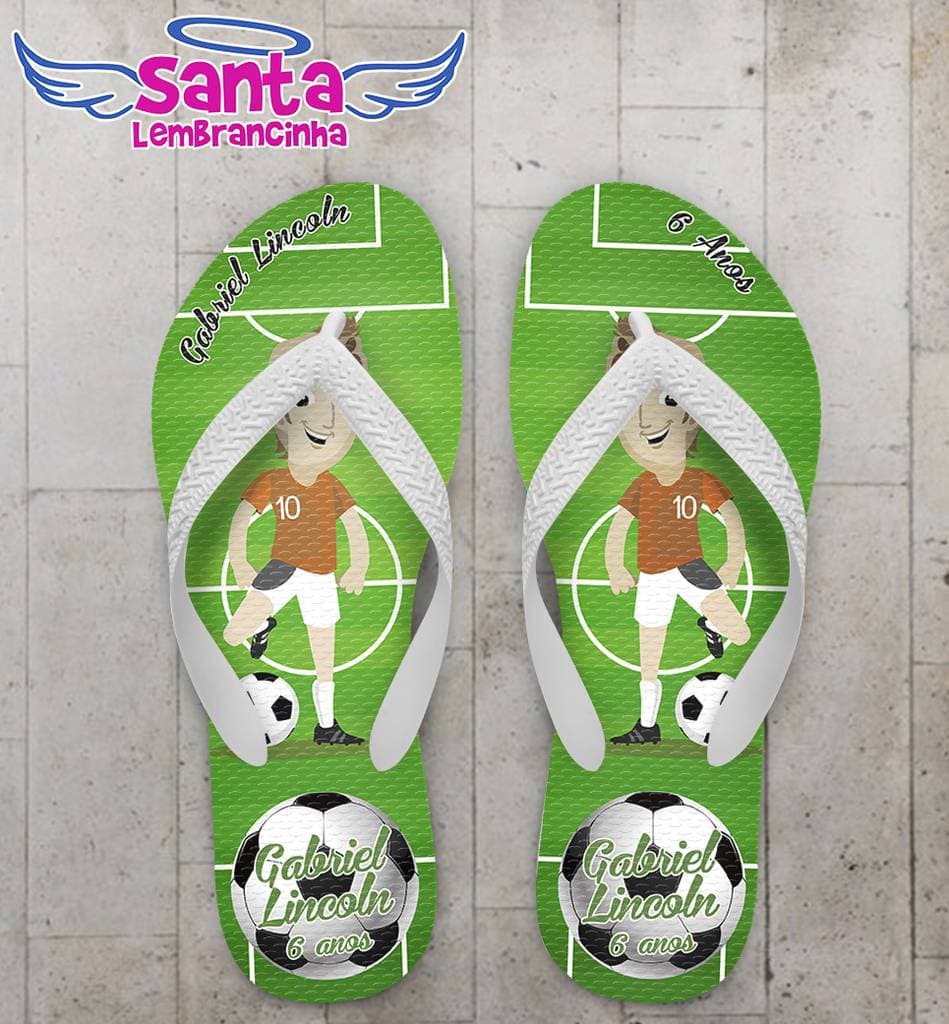 Chinelo Festa Infantil Futebol Personalizado - COD 2221