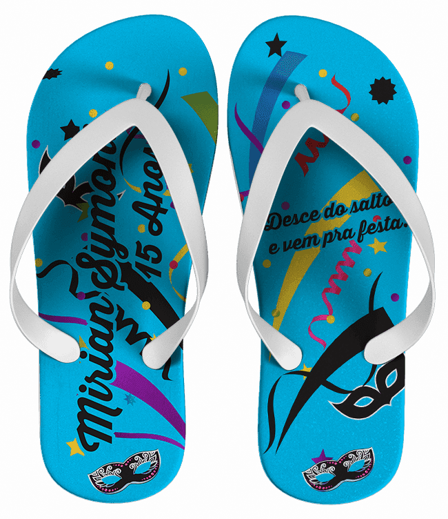 Chinelo Debutante Baile De Máscaras Personalizado - COD 1750