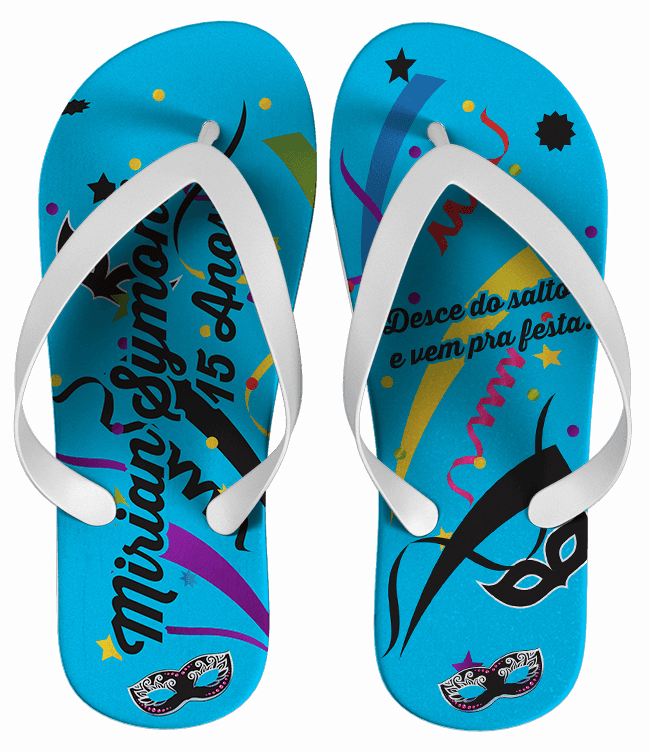 Chinelo Debutante Baile De Máscaras Personalizado - COD 1750