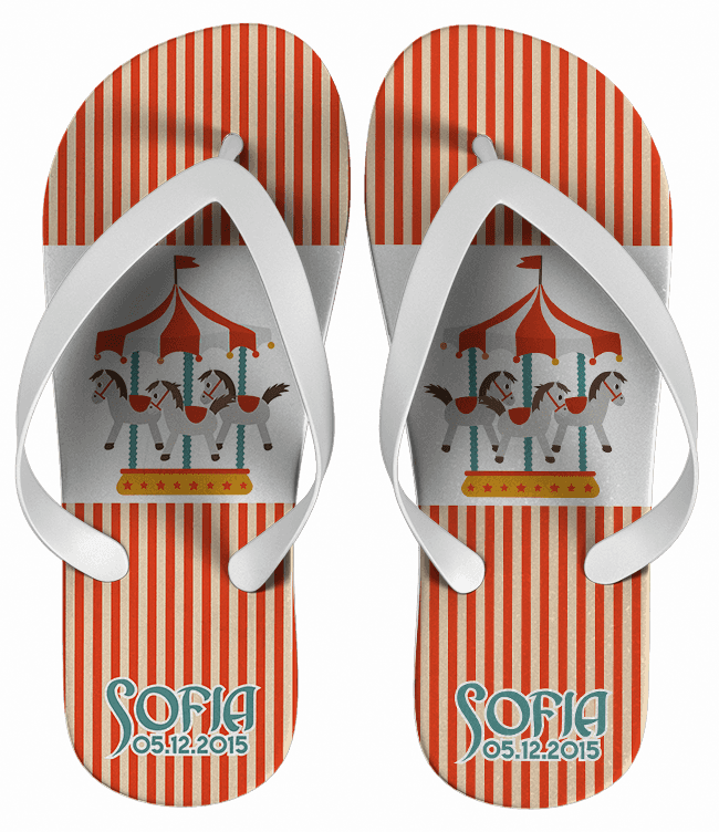 Chinelo Infantil Tema Circo Personalizado - COD 1765