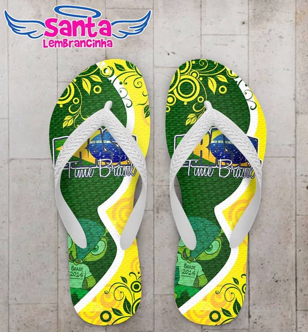 Chinelo Brasil Futebol Personalizado - COD 2743