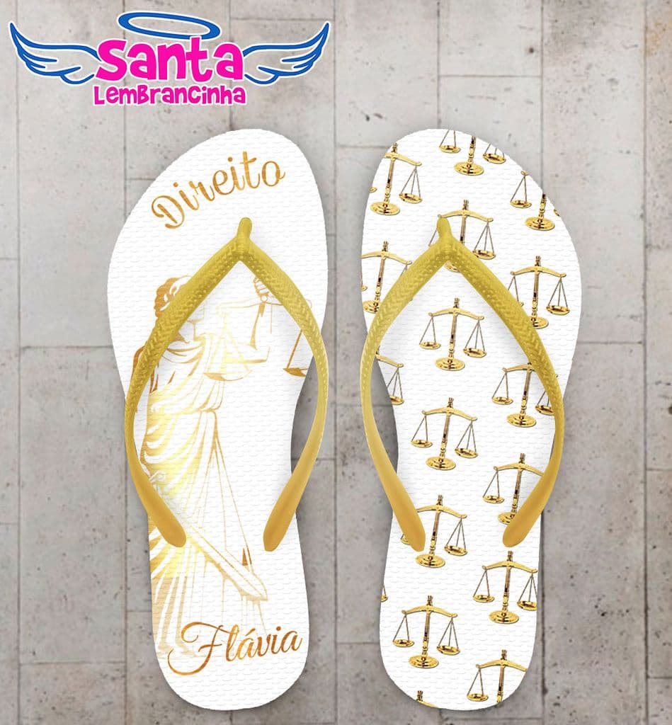 Chinelo Formatura Direito, Advogada Personalizado - COD 1779