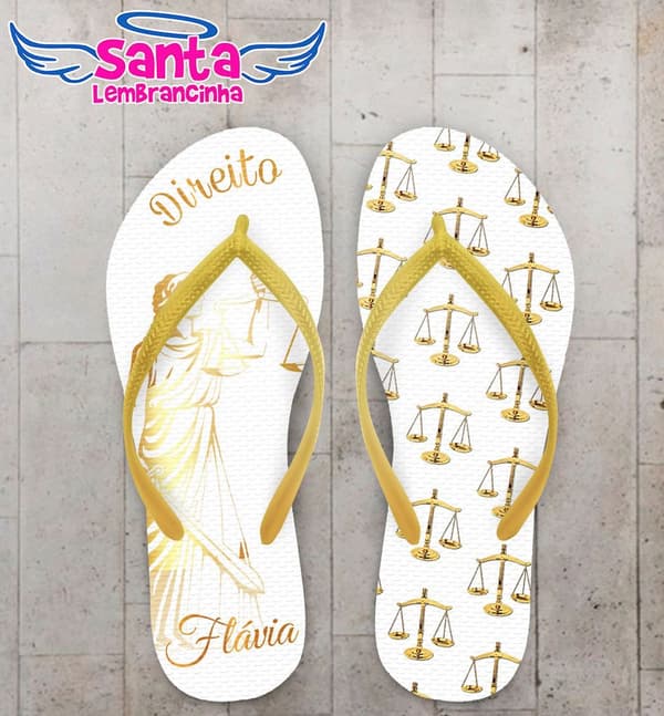 Chinelo Formatura Direito, Advogada Personalizado - COD 1779