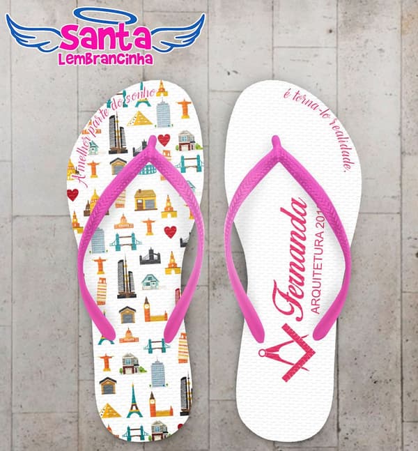 Chinelo Personalizado Formatura Arquitetura - COD 1982