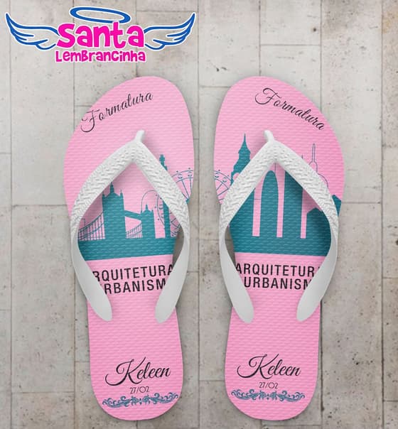 Chinelo Personalizado Formatura Arquitetura e Urbanismo - COD 2674