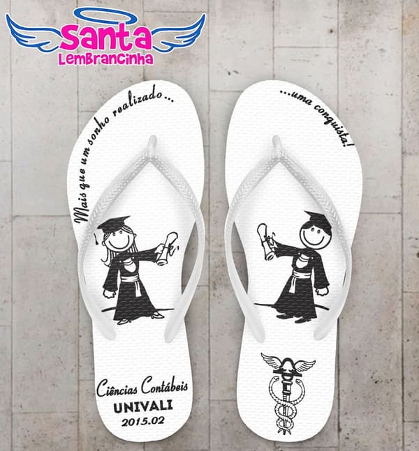 Chinelo Formatura Ciências Contábeis Personalizado - COD 2043