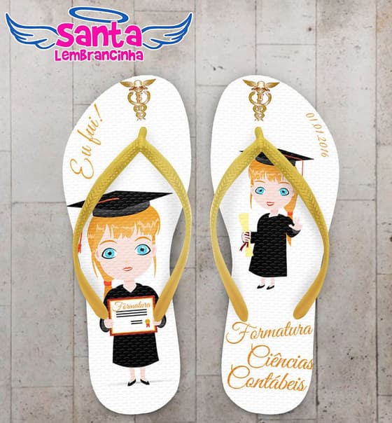 Chinelo Formatura Ciências Contábeis Personalizado - COD 1155