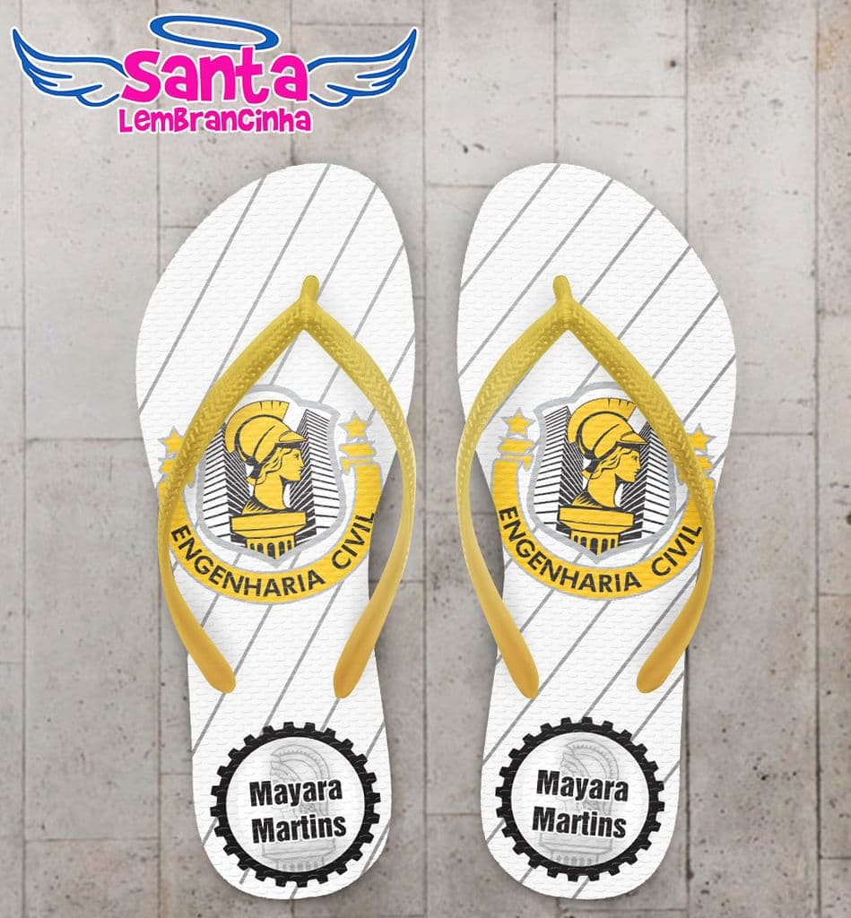 Chinelo Personalizado Formatura Engenharia Civil - COD 1914