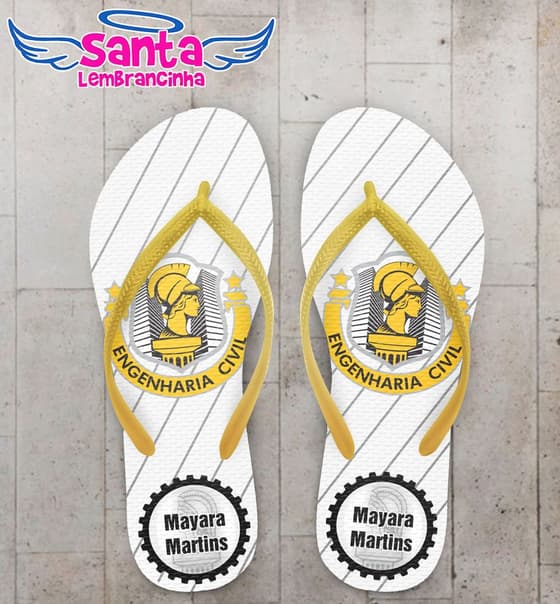 Chinelo Personalizado Formatura Engenharia Civil - COD 1914