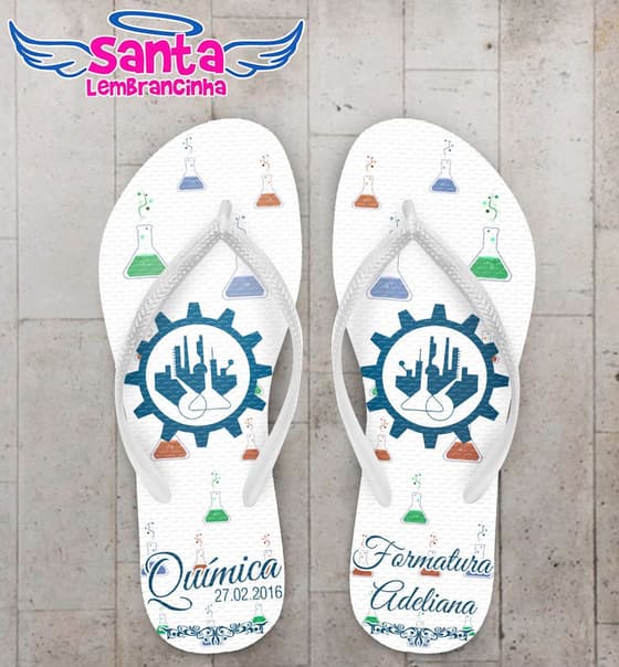 Chinelo Formatura Química, Personalizado - COD 1910