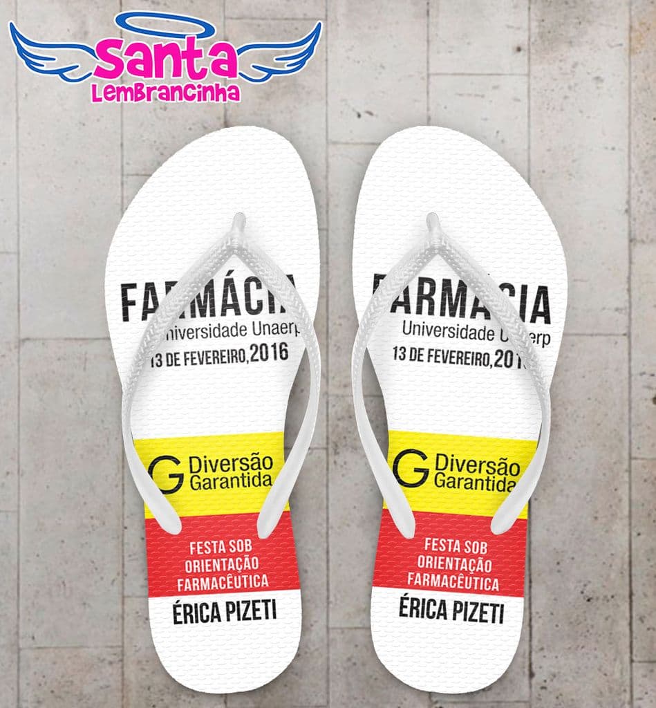 Chinelo Personalizado Formatura Farmácia - COD 1854