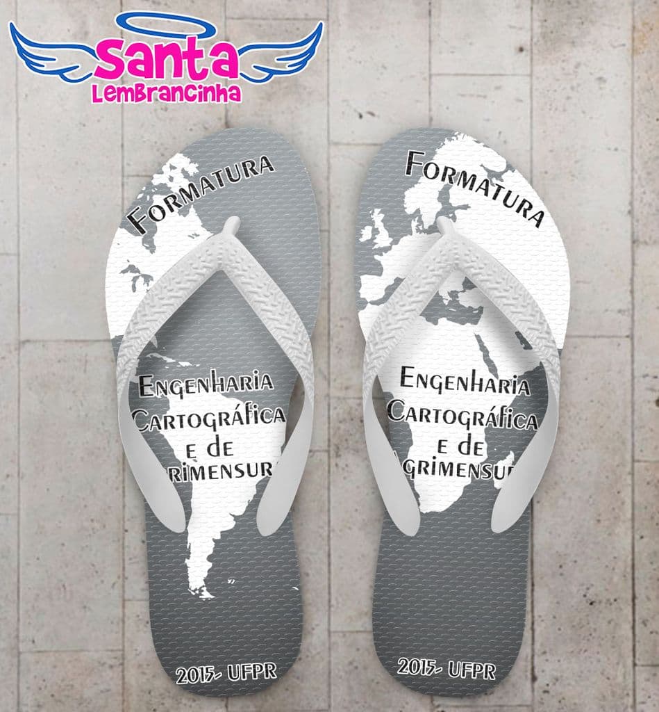 Chinelo Formatura Engenharia Cartográfica Personalizado - COD 1894