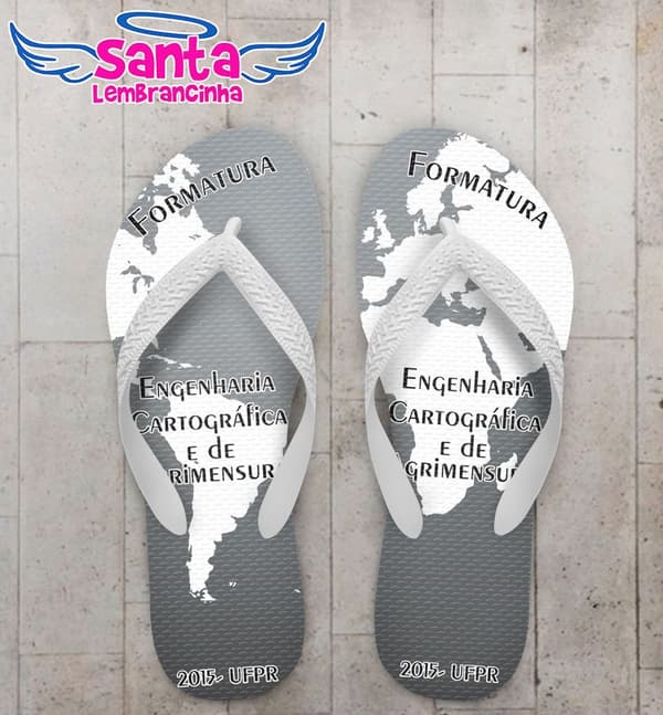 Chinelo Formatura Engenharia Cartográfica Personalizado - COD 1894