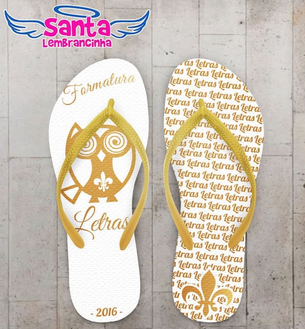 Chinelo Formatura Letras Personalizado - COD 1890
