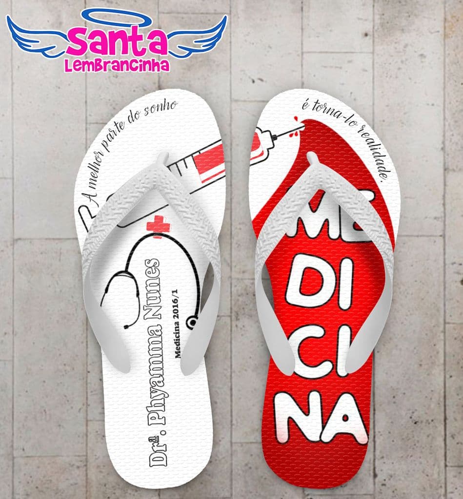 Chinelo Formatura Medicina Personalizado - COD 1148