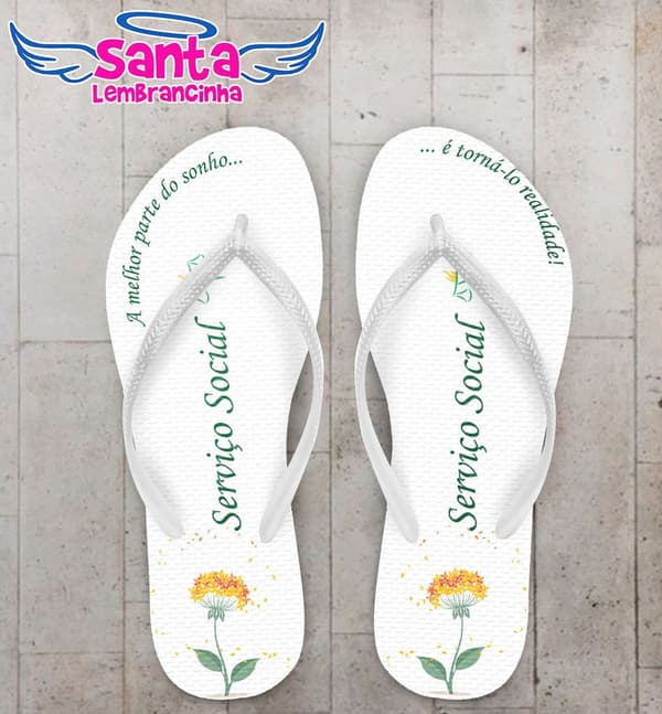 Chinelo Formatura Serviço Social Personalizado - COD 1805