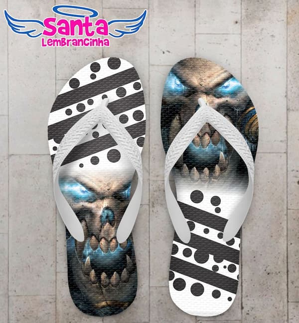 Chinelo Caveira Personalizado - COD 2754