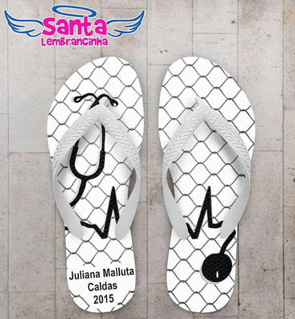 Chinelo Formatura Medicina Personalizado, Médico - COD 1774