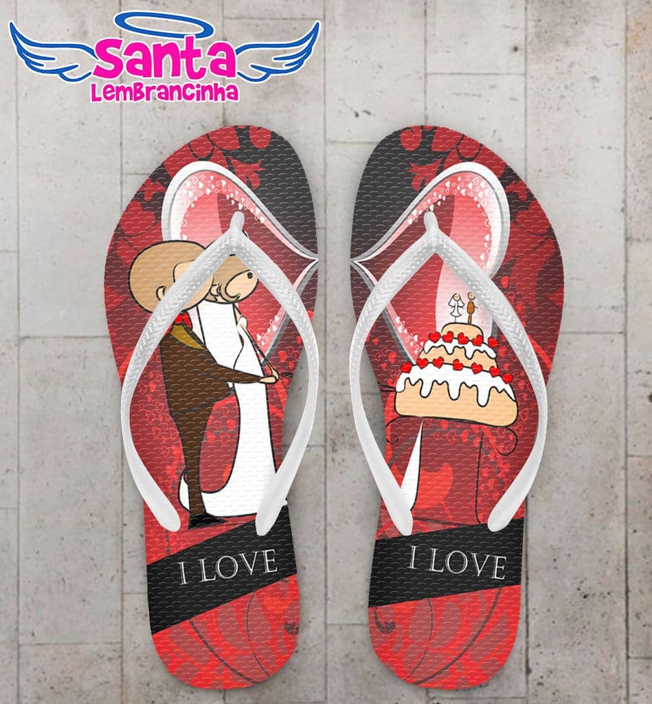 Chinelo Casamento Personalizado - COD 1050