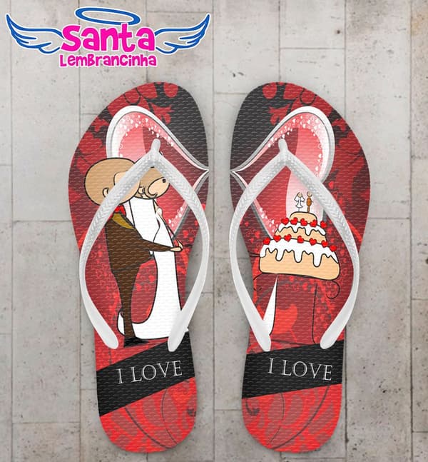 Chinelo Casamento Personalizado - COD 1050
