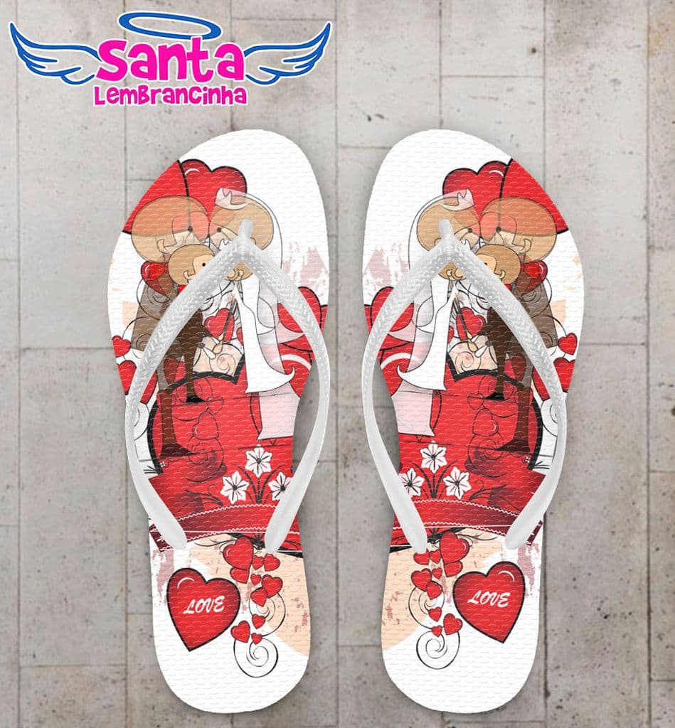 Chinelo Casamento Personalizado - COD 1046