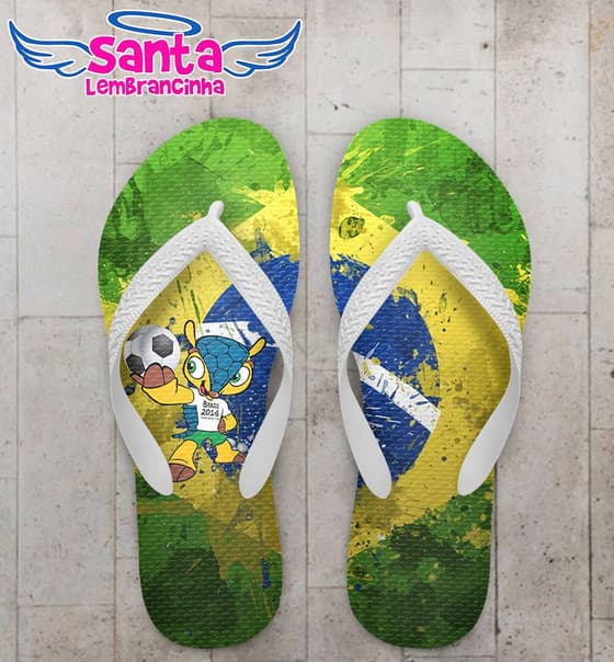 Chinelo Fuleco, Time Brasil Personalizado - COD 2740
