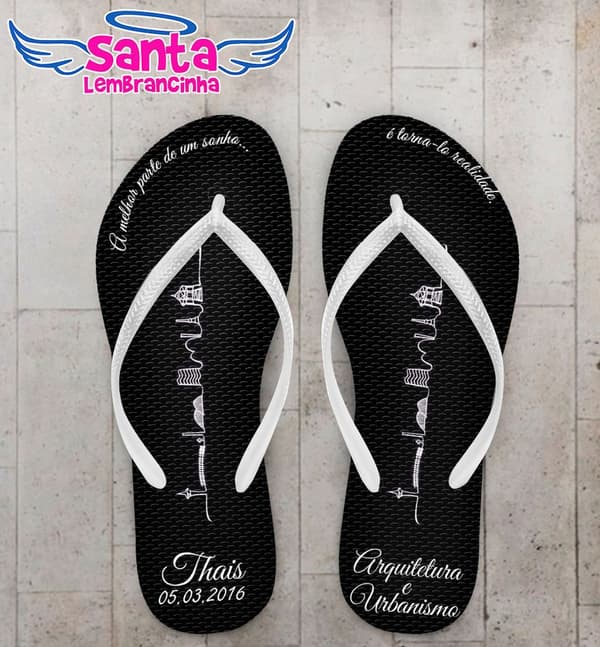 Chinelo Formatura Arquitetura Personalizado - COD 1767
