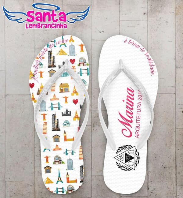 Chinelo Arquitetura Formatura Personalizado - COD 2679