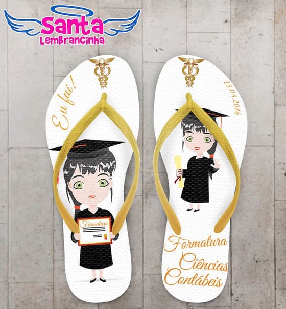 Chinelo Formatura Ciências Contábeis Personalizado, Contabilidade - COD 2680