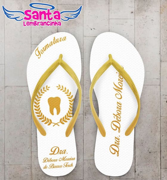 Chinelo Formatura Odontologia Dentista Personalizado - COD 2735