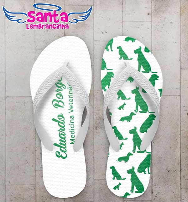 Chinelo Formatura Medicina Veterinária Personalizado - COD 1942