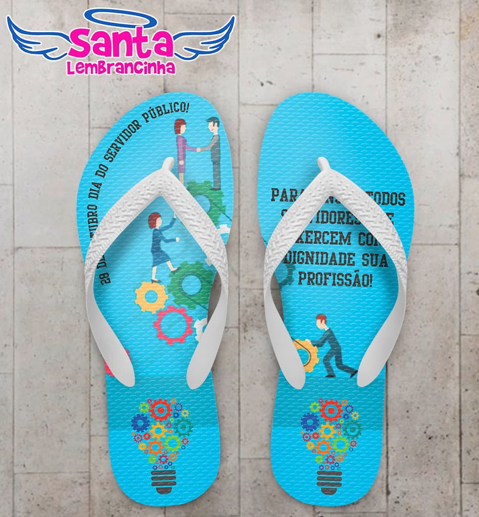 Chinelo Dia do Funcionário Público Personalizado, Profissional - COD 2938