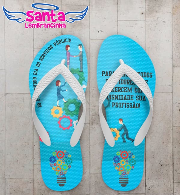 Chinelo Dia do Funcionário Público Personalizado, Profissional - COD 2938