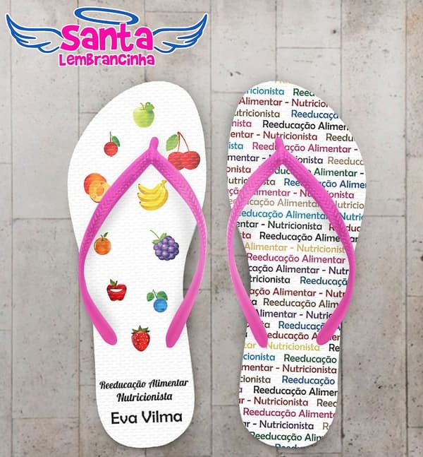 Chinelo Formatura Nutrição Personalizado - COD 2726