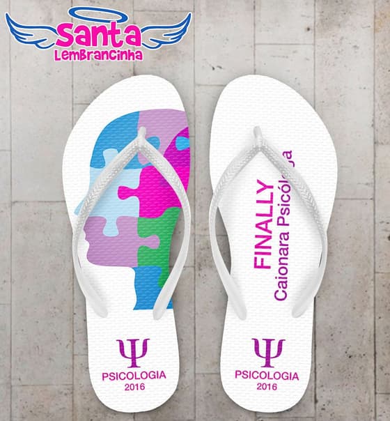 Chinelo Psicologia Formatura Personalizado - COD 2790
