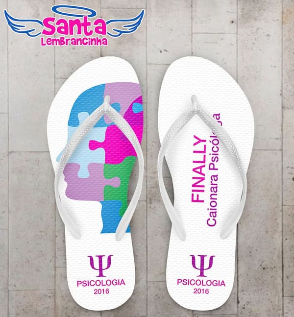 Chinelo Psicologia Formatura Personalizado - COD 2790