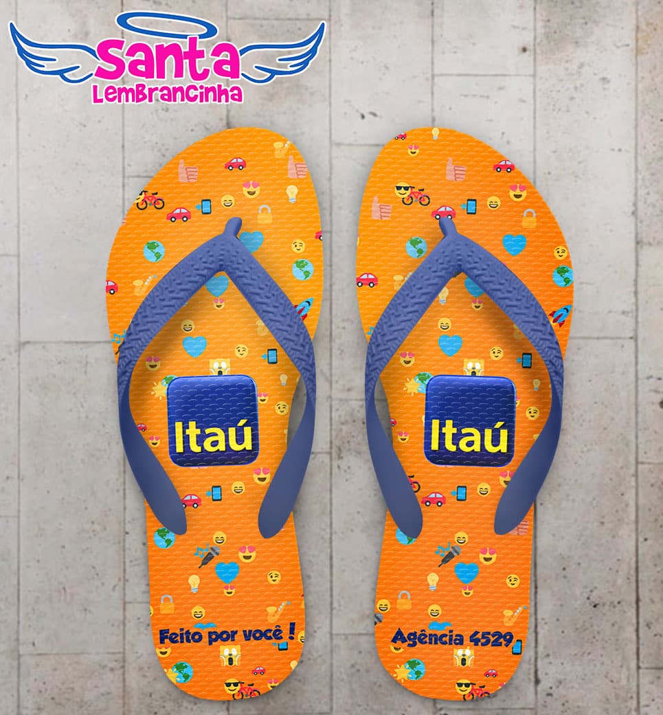 Chinelo Corporativo Banco Itaú Personalizado COD 3153