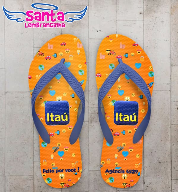 Chinelo Corporativo Banco Itaú Personalizado COD 3153