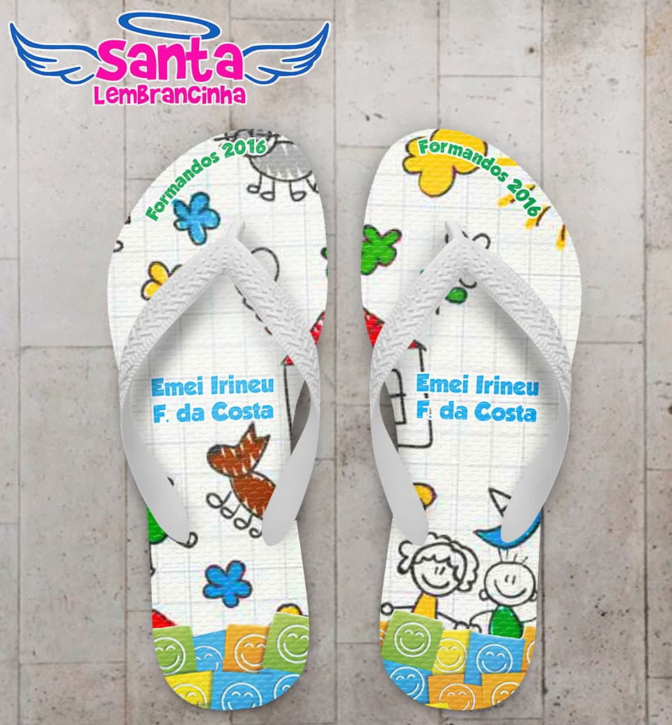 Chinelo Formatura Infantil Personalizado COD 3235