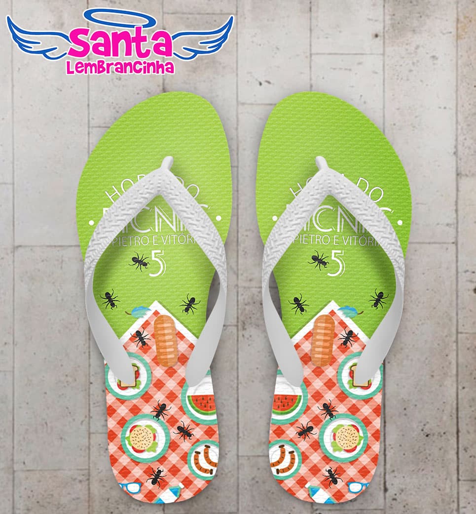 Chinelo Infantil Piquinique Personalizado COD 3267