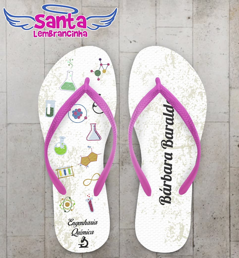 Chinelo Formatura Engenharia Química Personalizado COD 3054