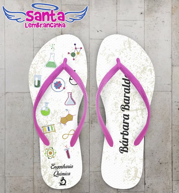 Chinelo Formatura Engenharia Química Personalizado COD 3054