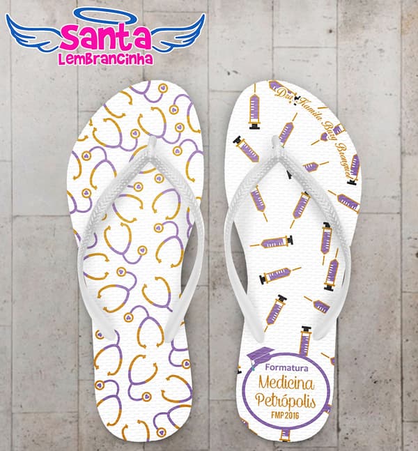 Chinelo Formatura Medicina Esteto - Personalizado COD 3081