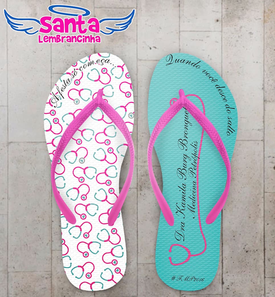 Chinelo Formatura Medicina Tiffany Personalizado COD 3096