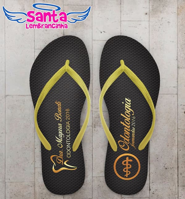 Chinelo Formatura Odontologia Dentista Personalizado COD 3107